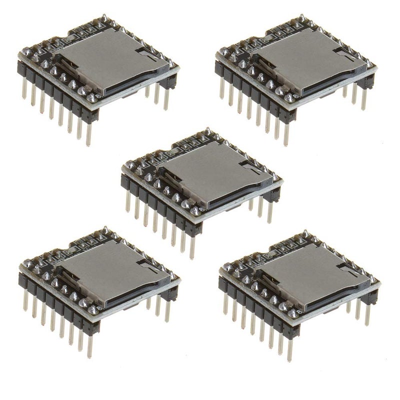 Anmbest 5PCS YX5200 DFPlayer Mini MP3 Player Module MP3 Voice Decode Board Supporting TF Card U-Disk IO/Serial Port/AD for Arduino - Image 1